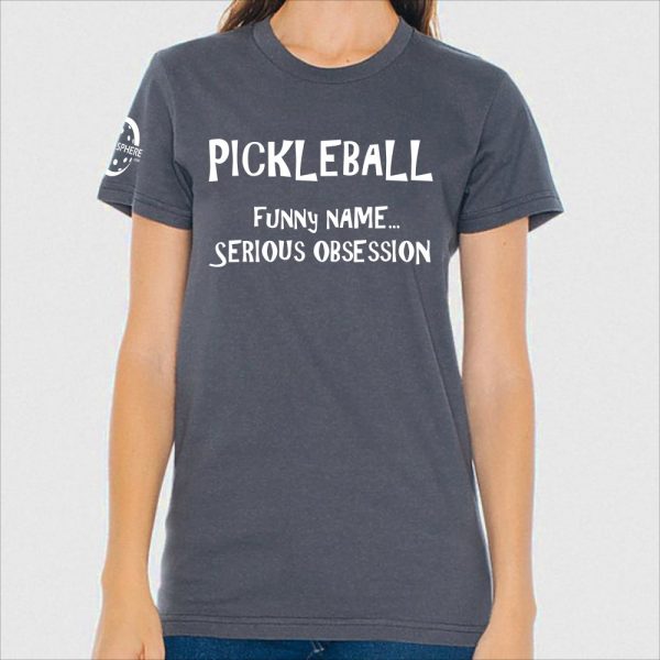Serious obsession pickleball t-shirt, slate - Picklesphere.com.