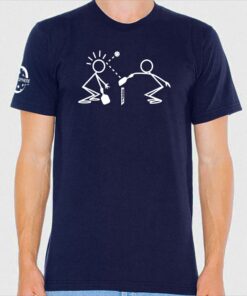 Stickmen t-shirt, navy - Picklesphere.com.