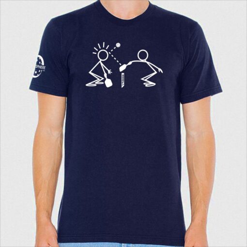 Stickmen t-shirt, navy - Picklesphere.com.