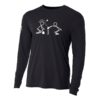 Stick figures long-sleeve performance shirt - Picklesphere.com.